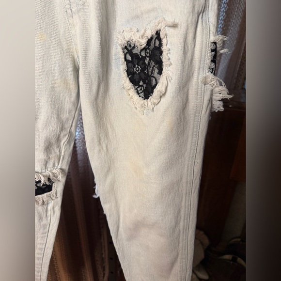 VTG Stefano Jeans With Lace Detail - Picture 3 of 8